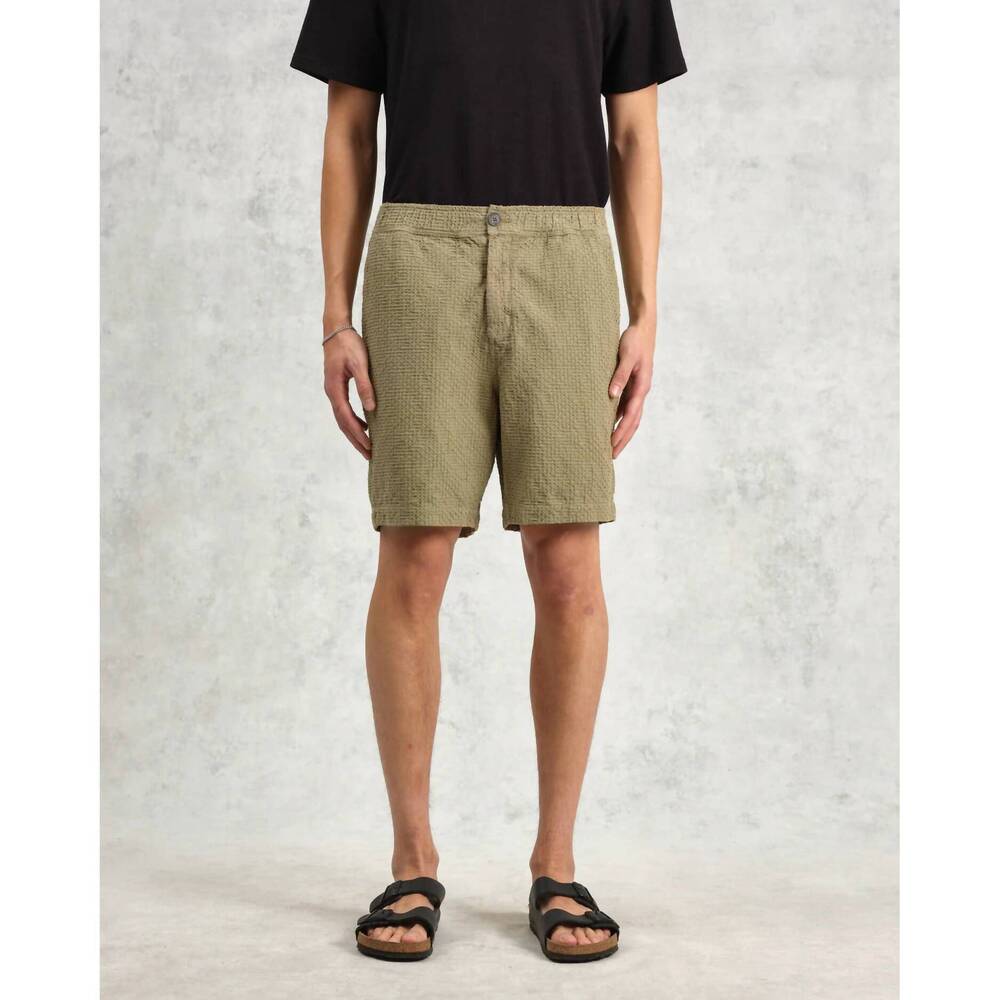 NEW WAX LONDON honeycomb kurt short in dobby khaki